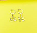 Gold Science Laboratory Beaker Charm Earrings, N4081B
