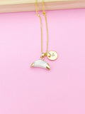 Crescent Moon Howlite Charm Necklace, Natural Gemstone Jewelry, N2819