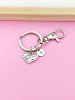 Silver Occupational Therapist Charm Keychain, OT Heart Charm, Graduation Gifts, N1351Z