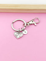 Silver Occupational Therapist Charm Keychain, OT Heart Charm, Graduation Gifts, N1351Z