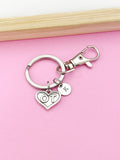 Silver Occupational Therapist Charm Keychain, OT Heart Charm, Graduation Gifts, N1351Z