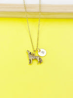 Gold Howling Wolf Charm Necklace, Animal Charm, Wildlife Charm, Coyote Hunter Gift, N443