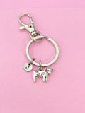 Silver Cow Charm Keychain, Cow Charm, Farmer Gift, N2641