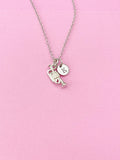 Silver Trumpet Charm Necklace, N1525