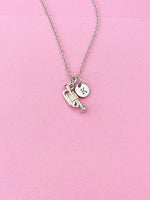 Silver Trumpet Charm Necklace, N1525