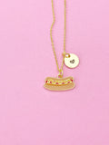 Gold Hotdog Charm Necklace, N3577
