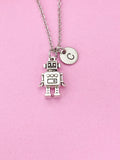 Silver Robot Charm Necklace, Robot Pendants, Robotics Gifts, Personalized Gift, N1122