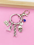 Forensic Science Keychain, Initial Charm, DNA, Microscope, Camera