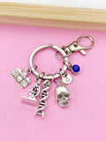 Forensic Science Keychain, Initial Charm, DNA, Microscope, Camera