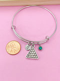 Pool Table Rack Charm Bracelet, Initial, Billiards Jewelry