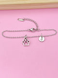 Silver Paw Charm Bracelet, Christmas Gifts, N3492