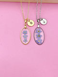 Gold or Silver Forget Me Not Charm Necklace, N5558A