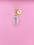Gold Forget Me Not Charm Necklace, N5558B
