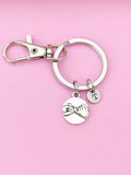 Pinky Swear Keychain, Initial Charm, Best Friend Gift