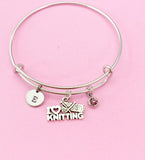 Silver I Love Knitting Bracelet, N5517