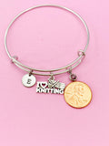 Silver I Love Knitting Bracelet, N5517