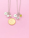 Silver Dice Necklace Gift, Dice Charm, Bunco Club Gift, Casino Gift, N1919