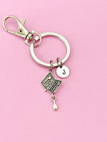 Silver Manicure Tool Set Charm Keychain, Salon School Student Gifts, N5282