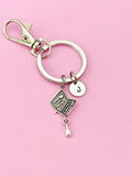 Silver Manicure Tool Set Charm Keychain, Salon School Student Gifts, N5282