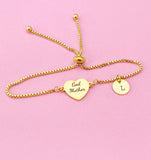 Godmother Heart Bolo Bracelet Godmother Gifts, D001A