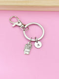 Silver French Fries Charm Keychain, Fast Food Charm, Personalized Keychain, Initial Charm, N2262