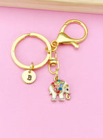 Gold Elephant Charm Keychain, Gold Elephant Charm, Animal Charm, Elephant Lover Gift, Luck Gift, Personalized Gift, Wildlife Jewelry, N1487