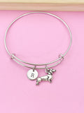 Silver Dachshund Charm Bracelet, N245B