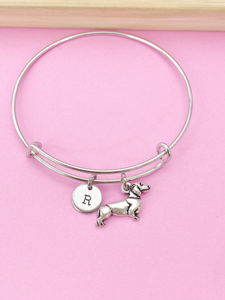 Silver Dachshund Charm Bracelet, N245B