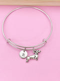 Silver Dachshund Charm Bracelet, N245B