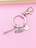 Silver Clarinet Marching Band Charm Keychain, N5763