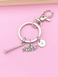 Silver Clarinet Marching Band Charm Keychain, N5763