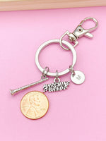 Silver Clarinet Marching Band Charm Keychain, N5763