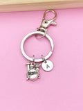 Silver Drum Set Musician Charm Keychain, N4787