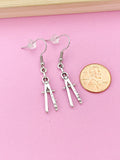Silver Compass Charm Earrings, Architect Gift Architecture Architect Jewelry, N2265A
