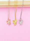 Gold Flying Eagle Charm Necklace, Silver and Rose Gold in Option, N348F