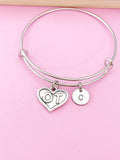 Silver Occupational Therapist Charm Bracelet, OT Heart Charm, Graduation Gift, Occupational Therapist Student Gifts, N1351B