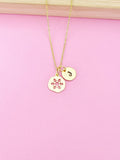 Gold Snowflake Charm Necklace, 18K Gold Plated Snowflake Charm, N2183