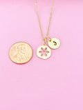 Gold Snowflake Charm Necklace, 18K Gold Plated Snowflake Charm, N2183
