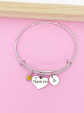 Silver Thank You Charm Bracelet, N1269A