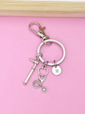 Silver Otoscope Stethoscope Charm Keychain, Otoscope Charm, Audiology Medical Device Charm, Doctor Gift, Personalized Gift, N1032