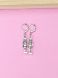 Silver Nutcracker Soldier Ballet Charm Earrings, N676C