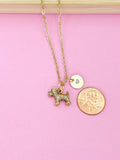 Gold Terrier Dog Charm Necklace, Dog Breed Charm, Dog Charm, Animal Charm, Pet Gift, Christmas Gift, N408A
