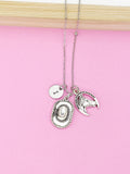 Silver Cowboy Cowgirl Necklace, Horse Luck Horseshoe Cowboy Hat Charm, N3309