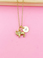 Gold Buffalo Charm Necklace, N501