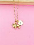 Gold Buffalo Charm Necklace, N501