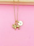 Gold Buffalo Charm Necklace, N501