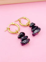 Gold Obsidian Earrings, Natural Gemstone Jewelry, N3973B