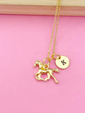 Gold Horse Charm Necklace, N3343B