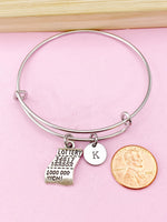 Silver Lottery Charm Bangle, Lottery Bracelet, Lottery Charm, Ticket Charm, N4631A