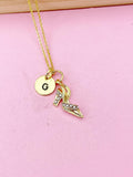 Gold High Heel Shoe Charm Necklace, N5768